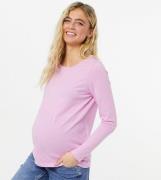 Pieces Maternity - Syrenfarvet t-shirt med lange ærmer-Lilla