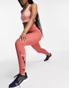 Nike Running - 7/8-lange leggings med Swoosh-logo i rustrød