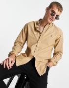 Polo Ralph Lauren - Gyldenbrun Oxford-skjorte med ikonlogo og knapper ...