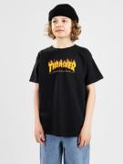 Thrasher Flame Kids T-shirt sort