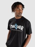 Santa Cruz X Thrasher Screaming Logo T-shirt sort