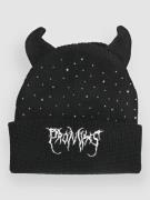 Broken Promises Rhinestone Horn Beanie sort