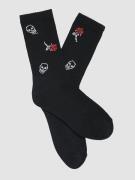 Empyre Rose Skull Crew Strømper sort