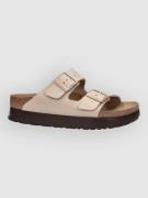 Birkenstock Arizona Pap Flex Platform Birko-Flor Sandaler brun