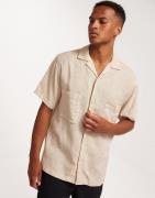 Jack & Jones Jprcccairo Linen Resort Shirt S/S Kortærmede skjorter Bei...