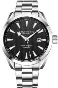 Stührling Original Herreur 3953.1 Symphony Sort/Stål Ø42 mm