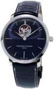 Frederique Constant Herreur FC-312N4S6 Slimline Blå/Læder Ø40 mm