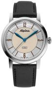 Alpina Herreur AL-520SBG3SH6 Heritage Sølvfarvet/Læder Ø38 mm