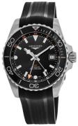 Longines Herreur L3.890.4.56.9 Hydroconquest Sort/Gummi Ø43 mm