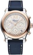 Chopard Dameur 278615-6001 Happy Sport Sølvfarvet/Læder Ø40 mm