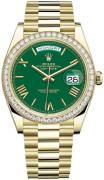 Rolex Herreur 228348RBR-0040 Day-Date 40 Grøn/18 karat guld Ø40 mm