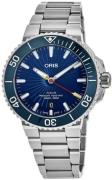 Oris Herreur 01 733 7766 4185-Set Aquis Blå/Stål Ø41.5 mm