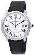 Cartier Herreur WSRN0032 Ronde Must Hvid/Læder Ø40 mm