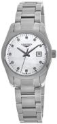 Longines Dameur L2.286.4.87.6 Conquest Classic Hvid/Stål Ø29.5 mm