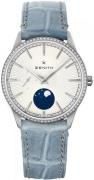 Zenith Dameur 16.3200.692-01.C832 Elite Moonphase Hvid/Læder Ø36 mm