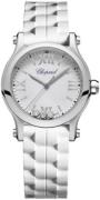 Chopard Dameur 278590-3001 Happy Sport Hvid/Gummi Ø30 mm