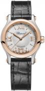 Chopard Dameur 278573-6013 Happy Sport Sølvfarvet/Læder Ø30 mm