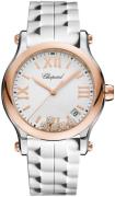 Chopard Dameur 278582-6001 Happy Sport Hvid/Gummi Ø36 mm