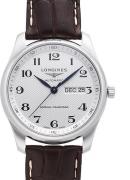 Longines Herreur L2.910.4.78.3 Master Sølvfarvet/Læder Ø40 mm