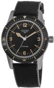 Longines Herreur L2.822.4.56.9 Heritage Sort/Gummi Ø42 mm