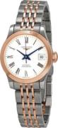 Longines Dameur L2.320.5.11.7 Record Hvid/18 karat rosa guld Ø26 mm
