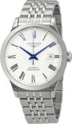 Longines Herreur L2.821.4.11.6 Record Hvid/Stål Ø40 mm