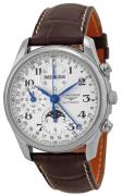 Longines Herreur L2.673.4.78.3 Master Sølvfarvet/Læder Ø40 mm
