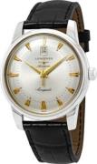 Longines Herreur L1.645.4.75.4 Heritage Sølvfarvet/Læder Ø40 mm