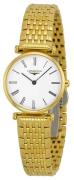 Longines Dameur L4.209.2.11.8 Grande Classique Hvid/Gul guldtonet