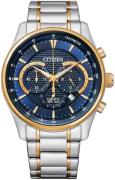 Citizen Herreur AN8194-51L Sport Blå/Gul guldtonet stål Ø42 mm