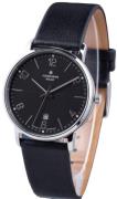 Junghans Herreur 14/4062.00 Milano Sort/Læder Ø37 mm
