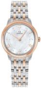 Omega Dameur 434.20.30.60.05.001 De Ville Prestige Hvid/18 karat rosa