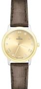 Omega Dameur 434.23.28.60.58.001 De Ville Prestige Guld/Læder Ø27.5