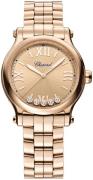 Chopard Dameur 275378-5008 Happy Sport Rosa guldfarvet/18 karat rosa