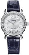 Chopard Dameur 278608-3003 Happy Sport Sølvfarvet/Læder Ø33 mm