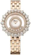 Chopard Dameur 209437-5601 Happy Diamonds Sølvfarvet/18 karat rosa