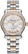 Chopard Dameur 278608-6004 Happy Sport Sølvfarvet/18 karat rosa guld