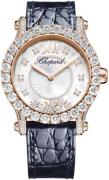 Chopard Dameur 274809-5001 Happy Sport Sølvfarvet/Læder Ø36 mm