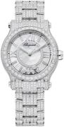 Chopard Dameur 274302-1004 Happy Sport Hvid/18 karat hvidguld Ø30 mm