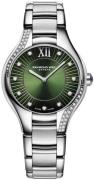 Raymond Weil Dameur 5132-S1S-52181 Noemia Grøn/Stål Ø32 mm