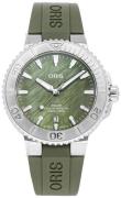 Oris Herreur 01 733 7766 4187-SET Aquis Grøn/Gummi Ø41.5 mm