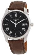 Longines Herreur L2.793.4.59.2 Master Sort/Læder Ø40 mm
