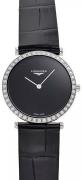 Longines Dameur L4.523.0.50.2 La Grande Classique De Sort/Læder Ø29
