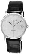 Longines Herreur L4.911.4.77.2 Elegant Sølvfarvet/Læder Ø41 mm
