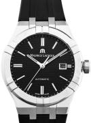 Maurice Lacroix Herreur AI6008-SS000-330-2 Aikon Sort/Gummi Ø42 mm
