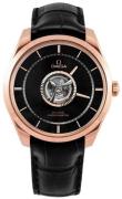 Omega Herreur 529.53.43.22.01.001 De Ville Tourbillon Sort/Læder