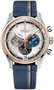 Zenith Herreur 51.2080.400-69.C802 El Primero Sølvfarvet/Tekstil