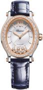 Chopard Dameur 278602-6003 Happy Sport Sølvfarvet/Læder Ø29 mm