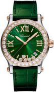 Chopard Dameur 278582-6007 Happy Sport Grøn/Læder Ø36 mm