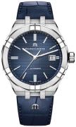 Maurice Lacroix Herreur AI6008-SS001-430-1 Aikon Blå/Læder Ø42 mm